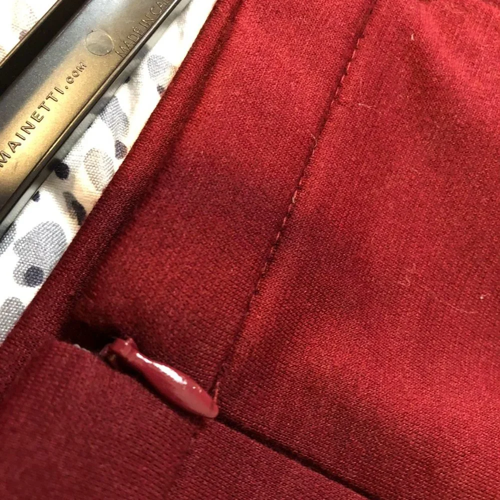 The Limited Burgundy Flounce Skirt